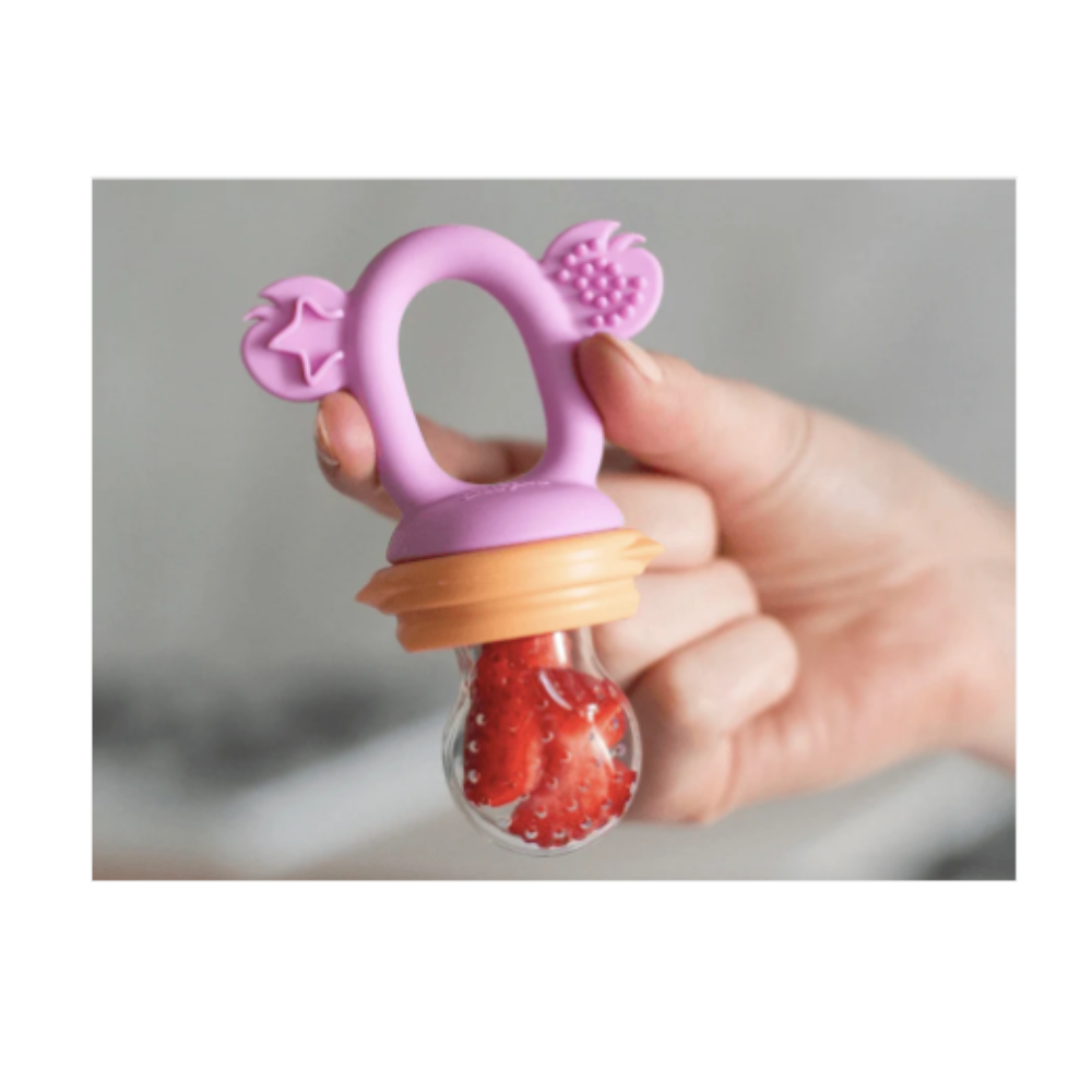 Cherub Baby Silicone Fresh Food Feeder & Teether Peach  Blush