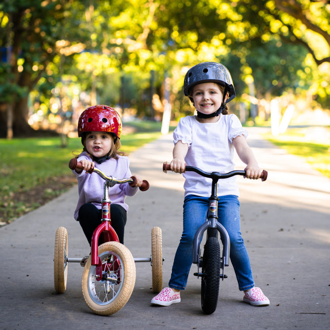 Trybike 2 in 1 Steel Balance Bike and Tricycle - Vintage Red