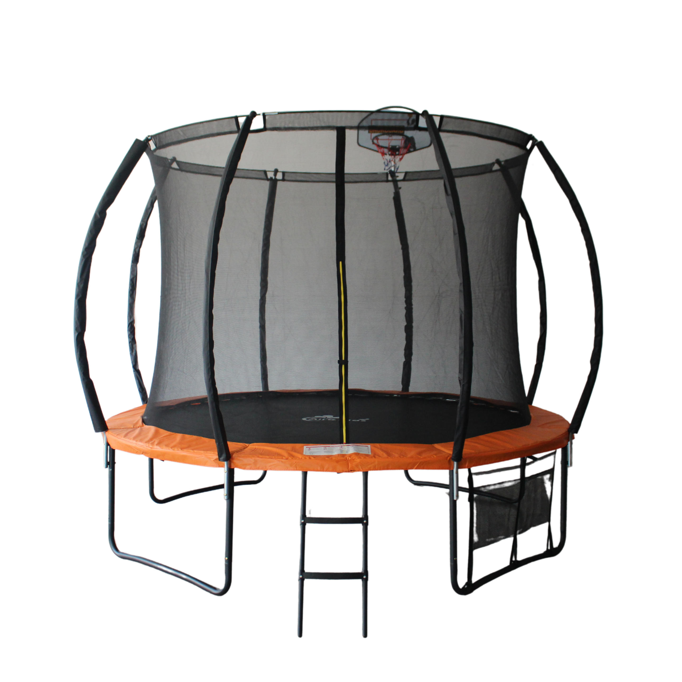 ALL 4 KIDS 10 FT Jump Zone Spring Trampoline with Basketball Board
