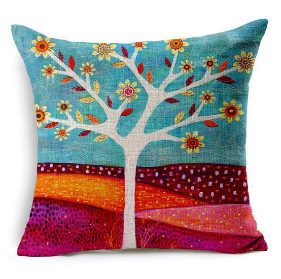 All 4 Kids 45cm Square Throw Pillow Cushion Cover - Vivid Tree