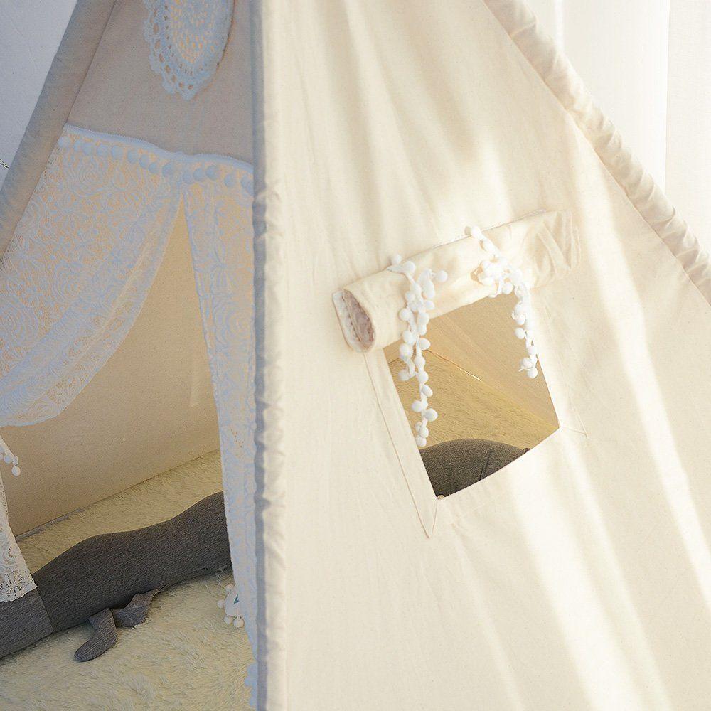 ALL 4 KIDS Allison Lace Kids Square Teepee Tent