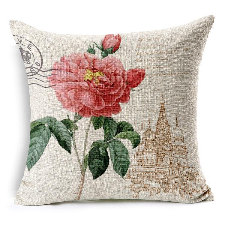 All 4 Kids 45cm Square Throw Pillow Cushion Cover - Country Flower