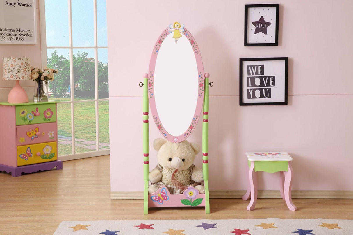 ALL 4 KIDS Olivia the Fairy Girl‘s Wooden Standing Mirror