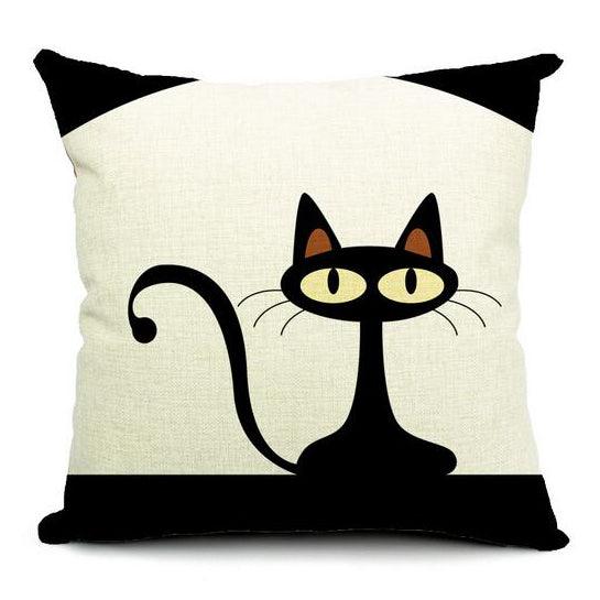 All 4 Kids 45cm Square Throw Pillow Cushion Cover - Pussy Cat