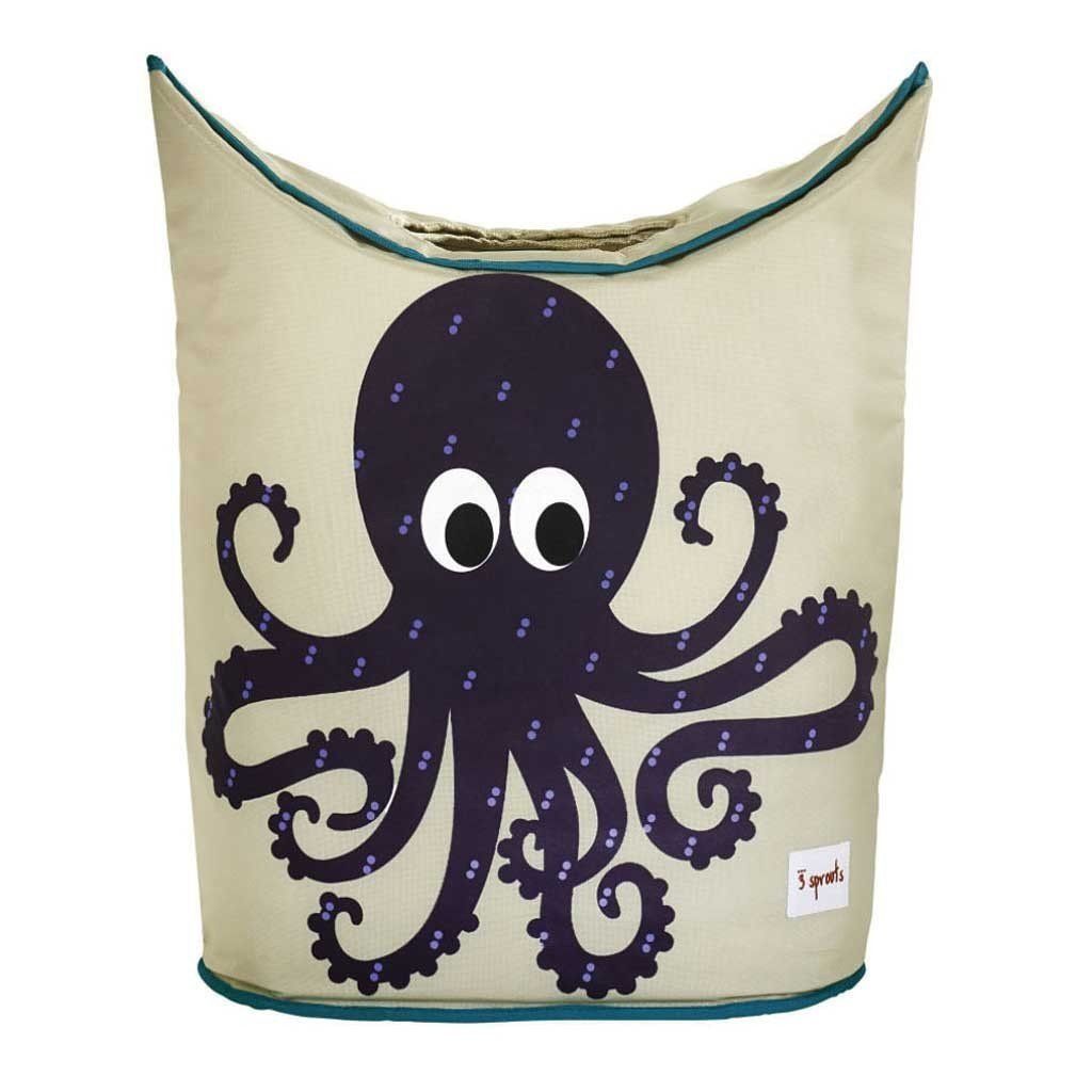 3 Sprouts Laundry Hamper - Purple Octopus