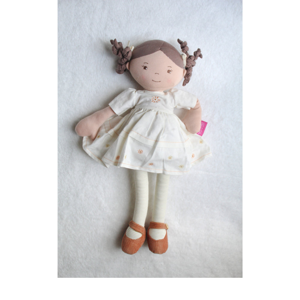 Bonikka Cecilia Linen Doll with Brown Hair