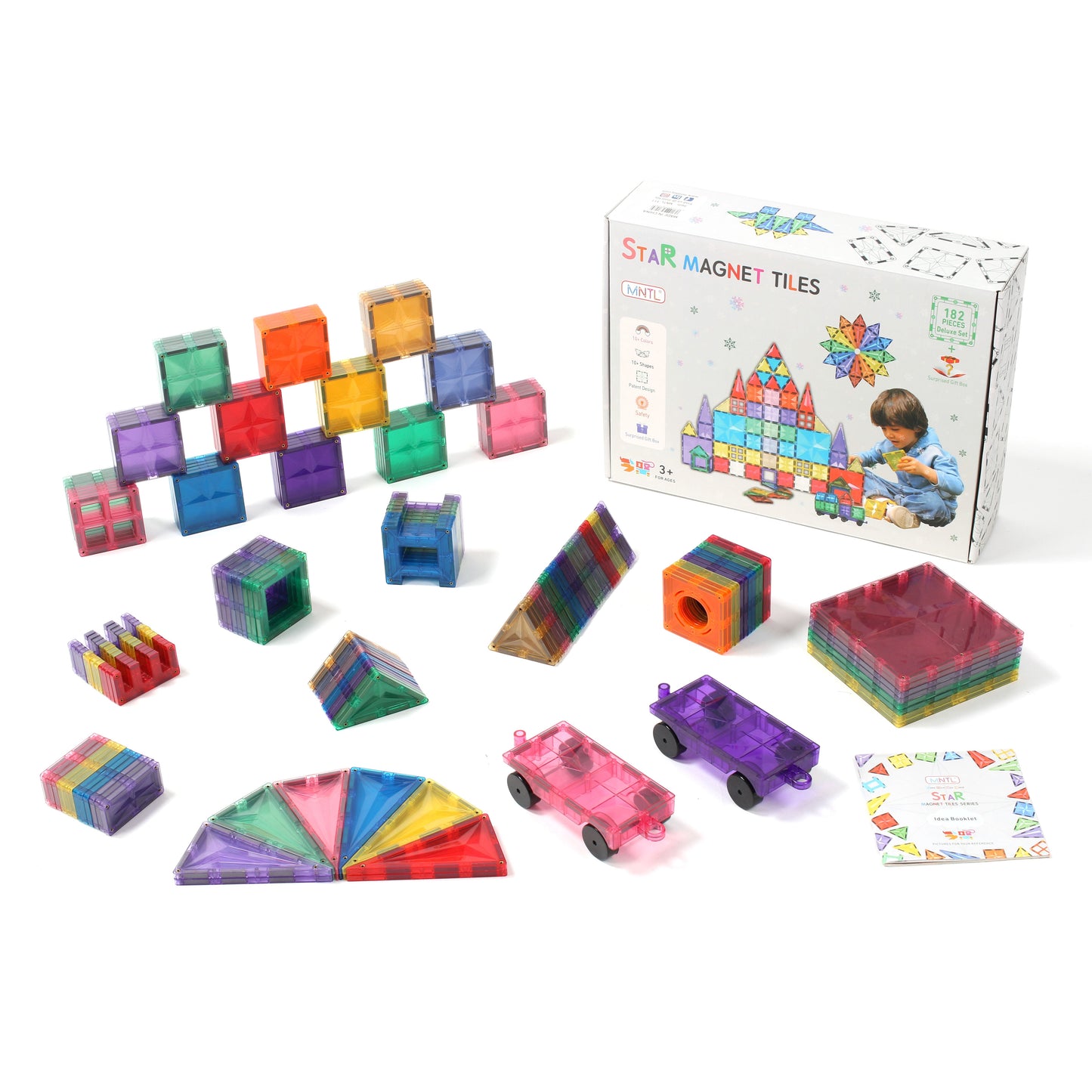 MNTL Classic Star Magnetic Tile 182 Pcs Set