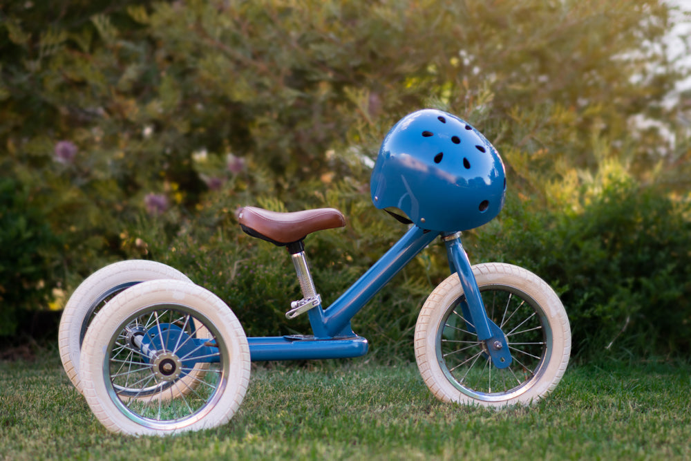 Trybike 2 in 1 Steel Balance Bike and Tricycle - Vintage Blue