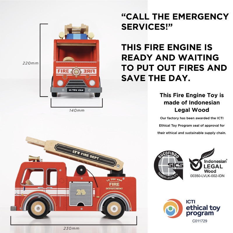 Le Toy Van Fire Engine Set