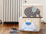 3 Sprouts Fabric Toy Chest - Grey Elephant