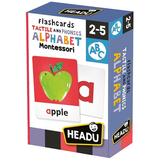 Headu Montessori Tactile and Phonics Alphabet Flashcards