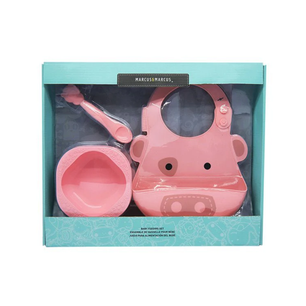 Marcus & Marcus Gift Feeding Set - Blue Hippo