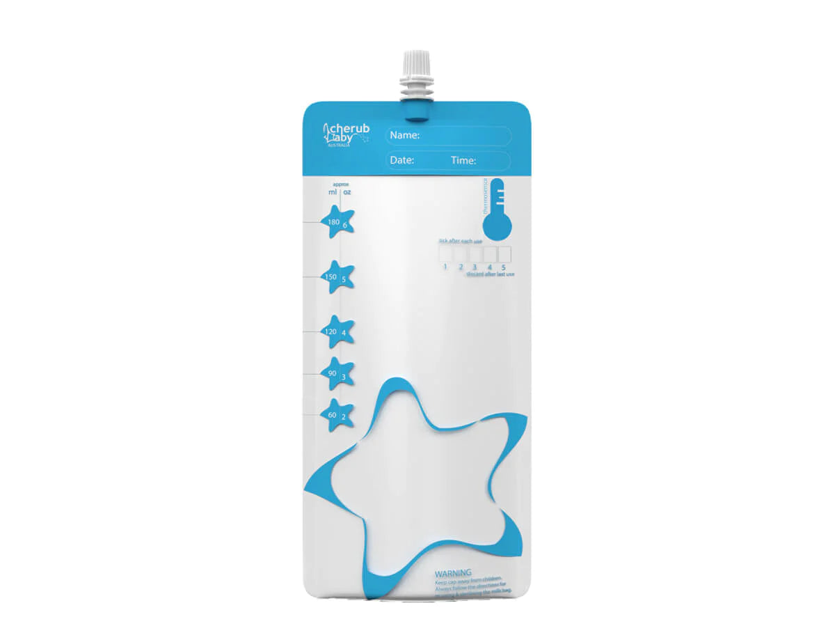 Cherub Baby Reusable Thermosensor Breast Milk Bags 50 Uses (10pk)