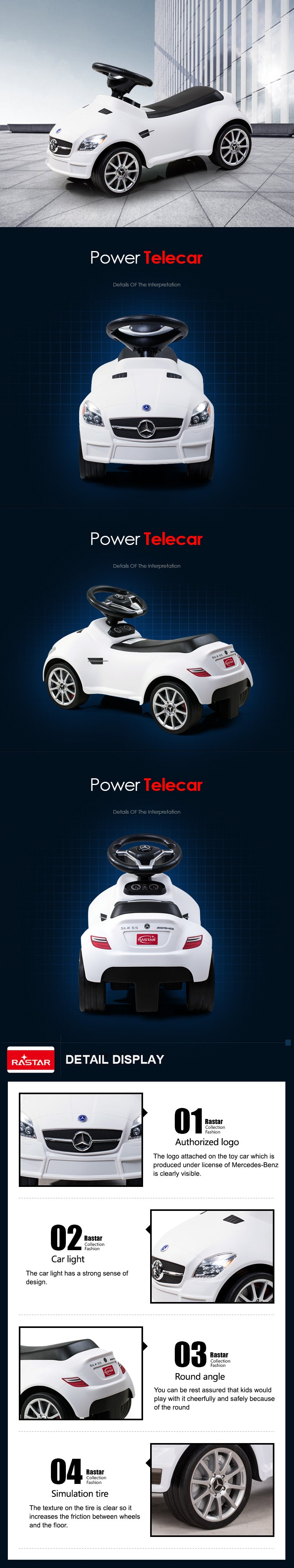 Rastar Licensed Mercedes SLK 55 Amg Push Car