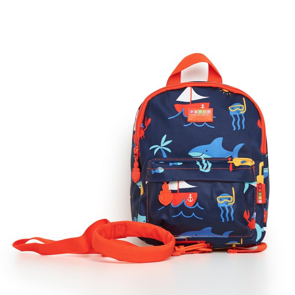 Penny Scallan Toddler Mini Backpack with Rein - Anchors Away