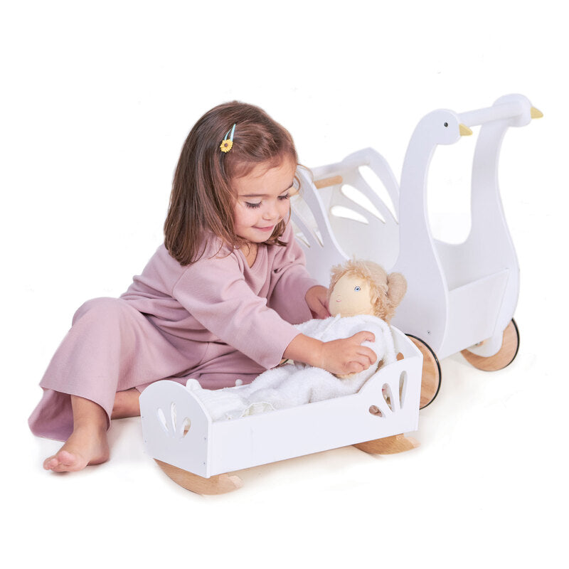 Tender Leaf Toys Doll's Sweet Swan Bed