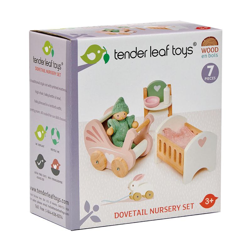 Tender Leaf Toys Dovetail Dollhouse Nursery Set
