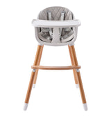 JOY  BABY Amelia Grey 2-in-1 Timber Highchair