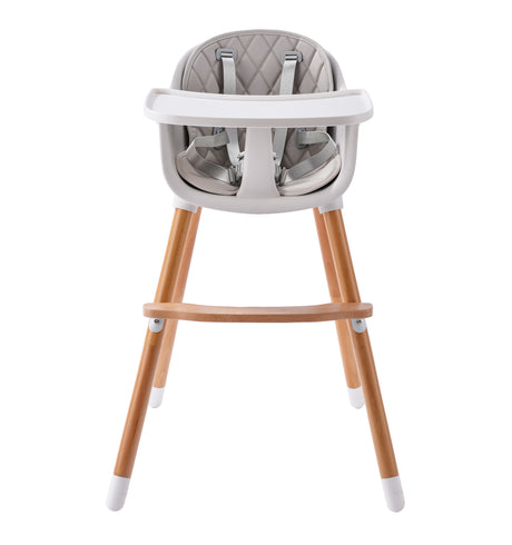 JOY  BABY Amelia Grey 2-in-1 Timber Highchair