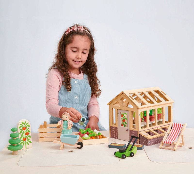 Tender Leaf Toys Greenhouse with Garden Play Set
