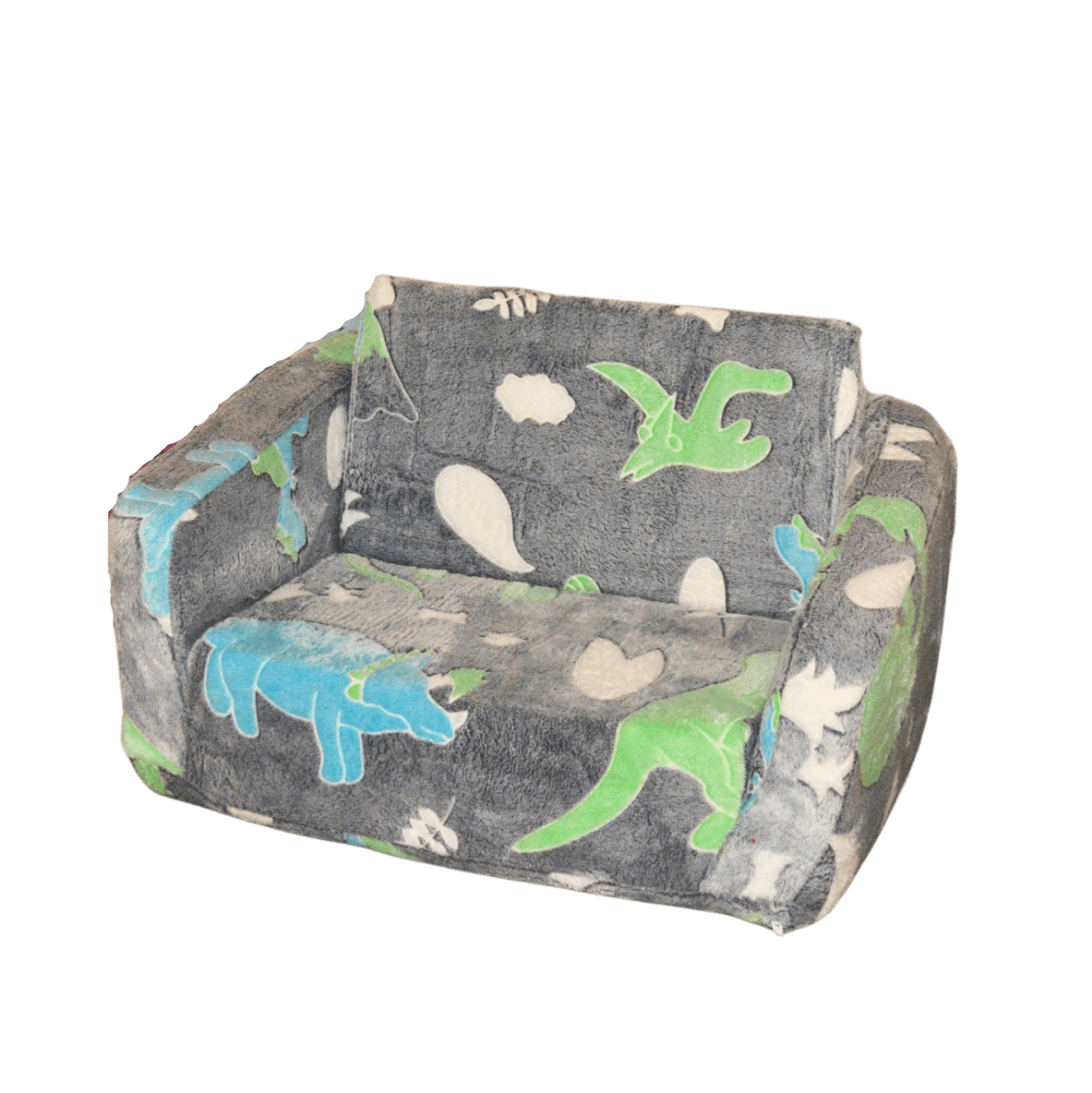 All 4 Kids Samuel The Dino Kid Couch with Storage