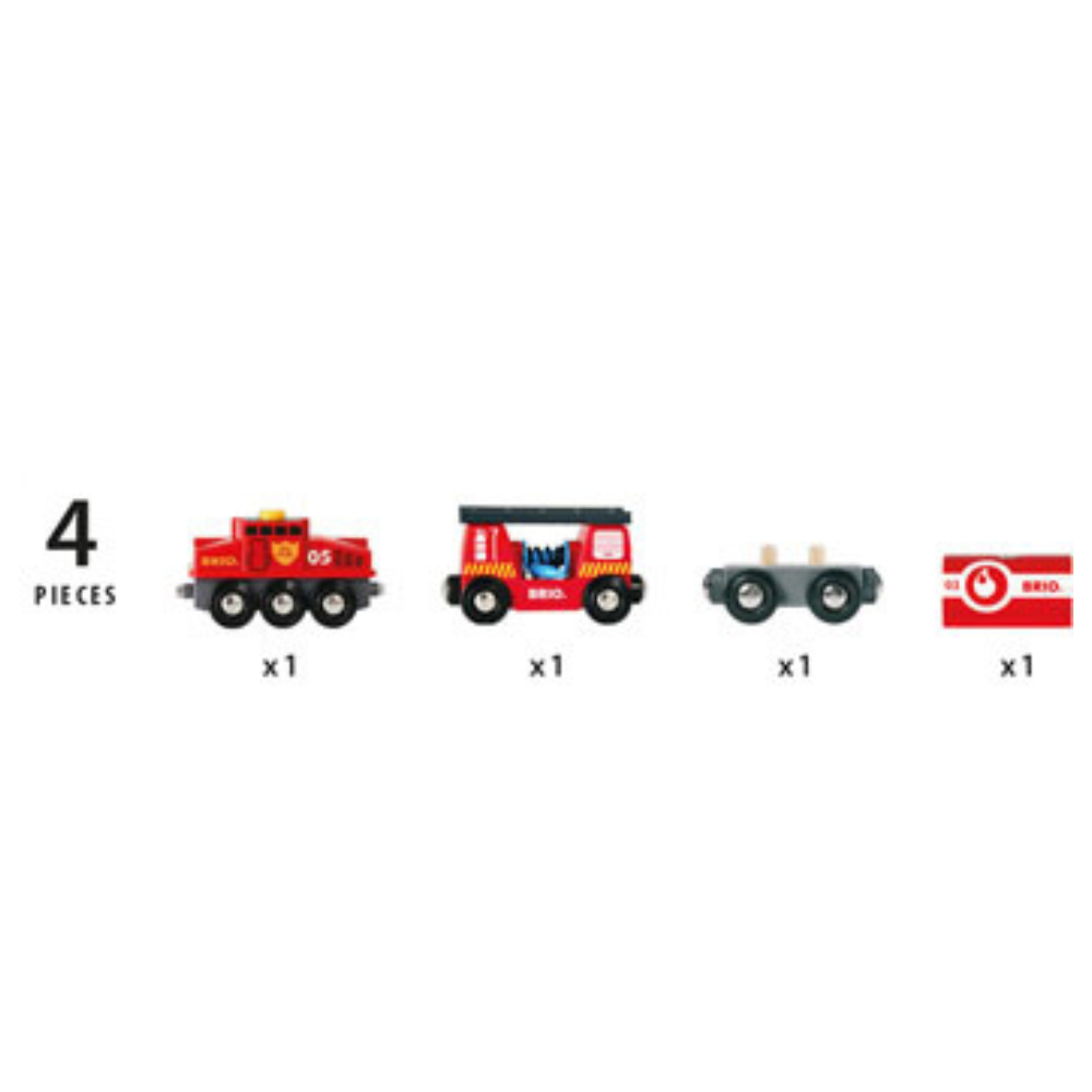 BRIO Rescue Firefighting Train 4 pieces