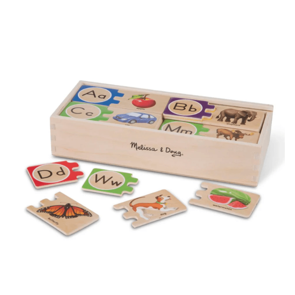 Melissa & Doug Alphabet Wooden Puzzle Cards