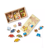 Melissa & Doug Wooden Bear Family Dress Up - 45pc