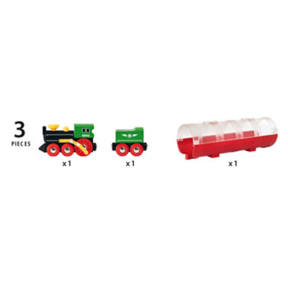 BRIO Tunnel & Steam Train 3 pieces