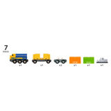 BRIO Three-Wagon Cargo Train 7 pieces