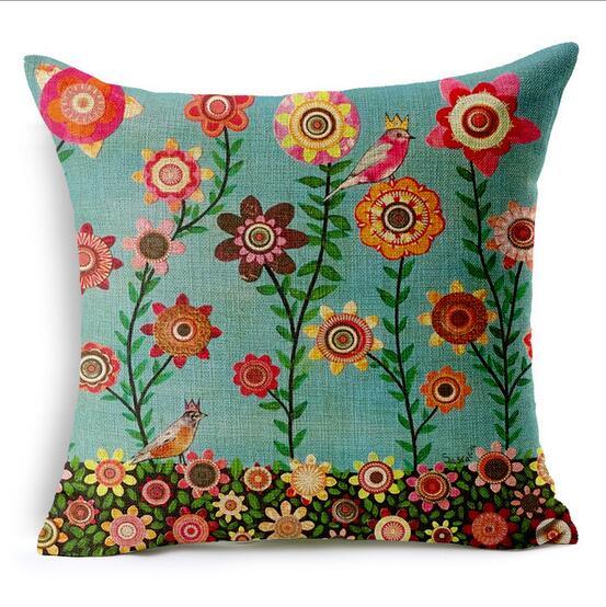 All 4 Kids 45cm Square Throw Pillow Cushion Cover - Vivid Tree