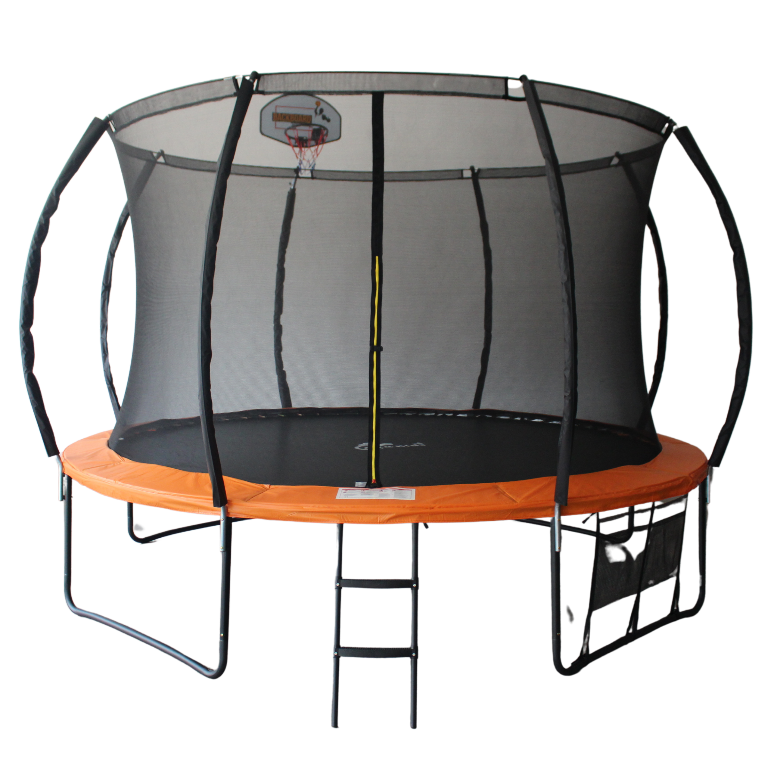 ALL 4 KIDS 12 FT Jump Zone Spring Trampoline with Basketball Board