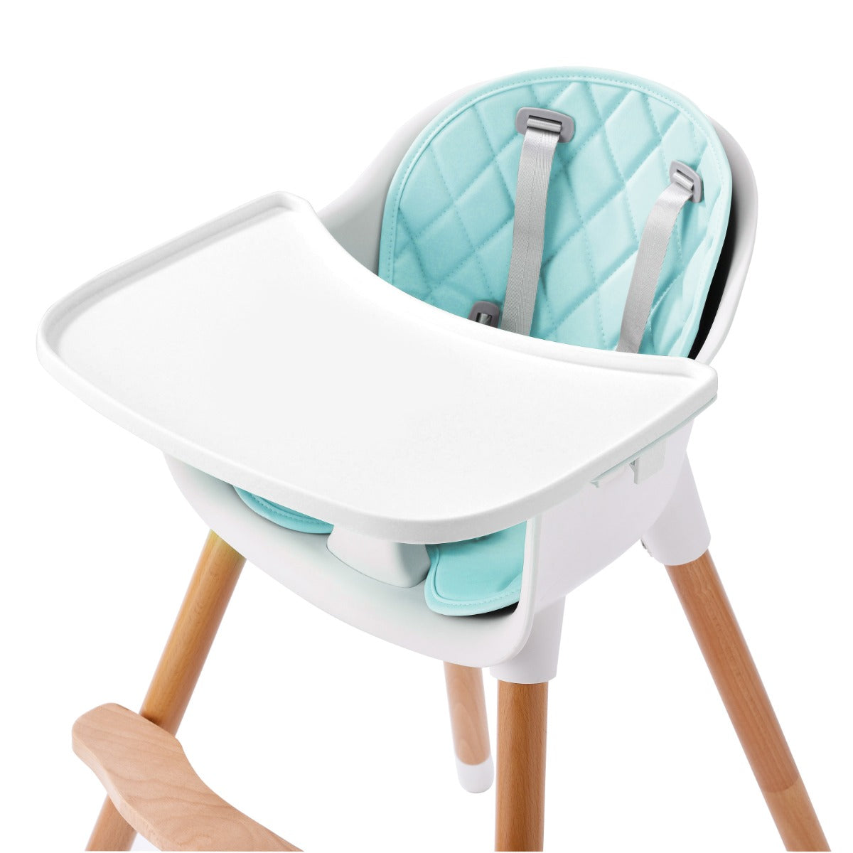 JOY  BABY Amelia 2-in-1 Timber Highchair - Blue