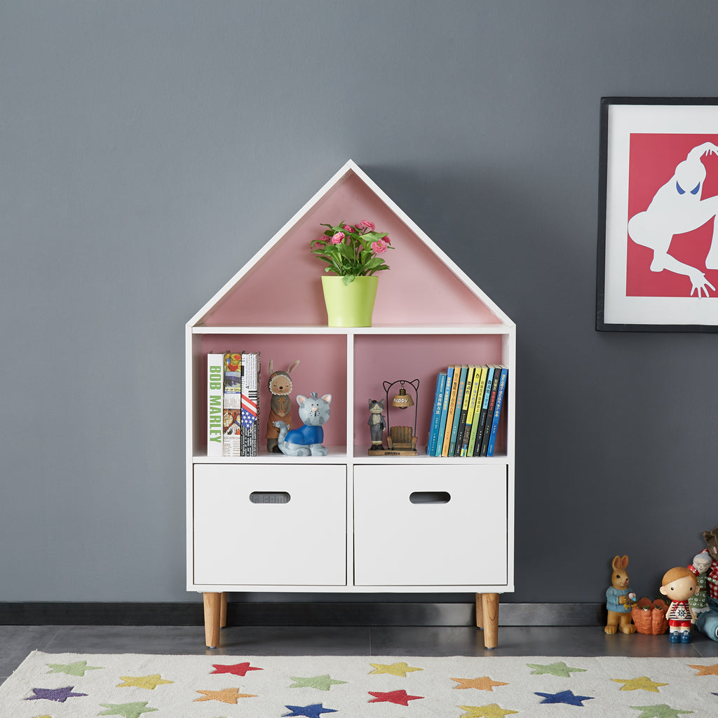ALL 4 KIDS White Ivy Low Kids Bookcase Storage Unit