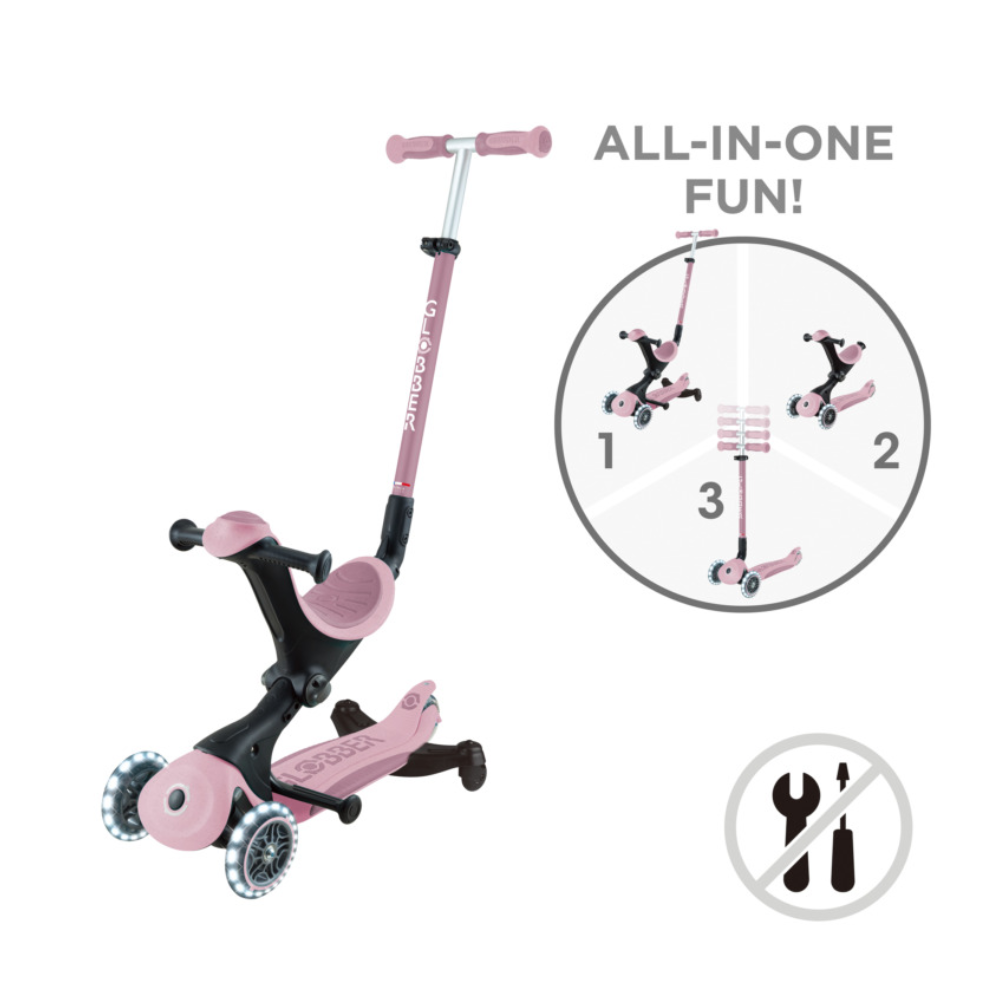 Globber Go Up Deluxe Ecologic 360 Scooter - Berry