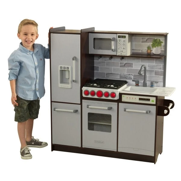 KidKraft Ultimate Elite Espresso Play Kitchen EZ Assembly