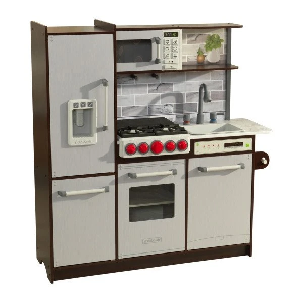 KidKraft Ultimate Elite Espresso Play Kitchen EZ Assembly