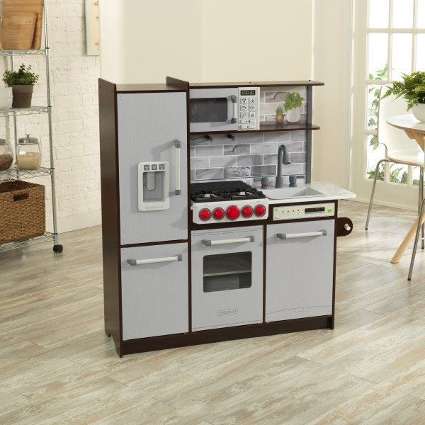 KidKraft Ultimate Elite Espresso Play Kitchen EZ Assembly