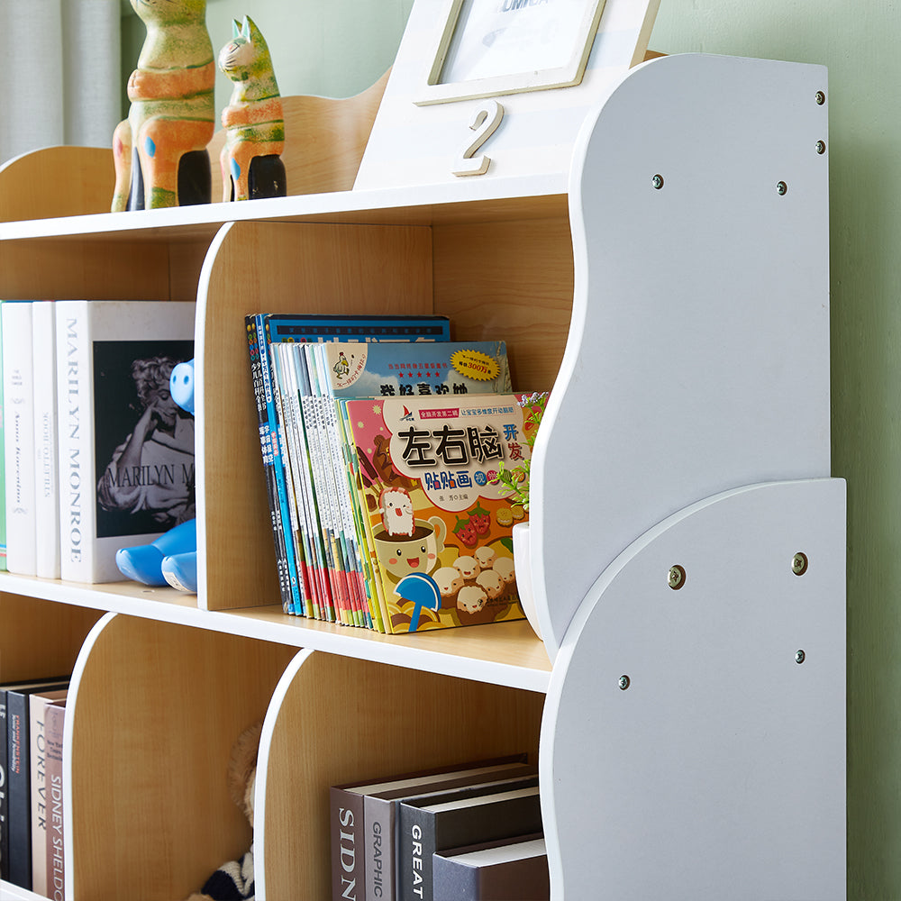 All 4 Kids Ellis Bookshelf with Toy Storage Cube