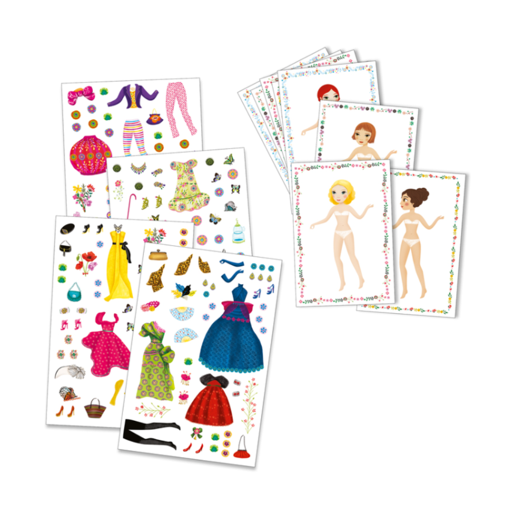 Djeco Massive Fashion Stickers And Paper Dolls