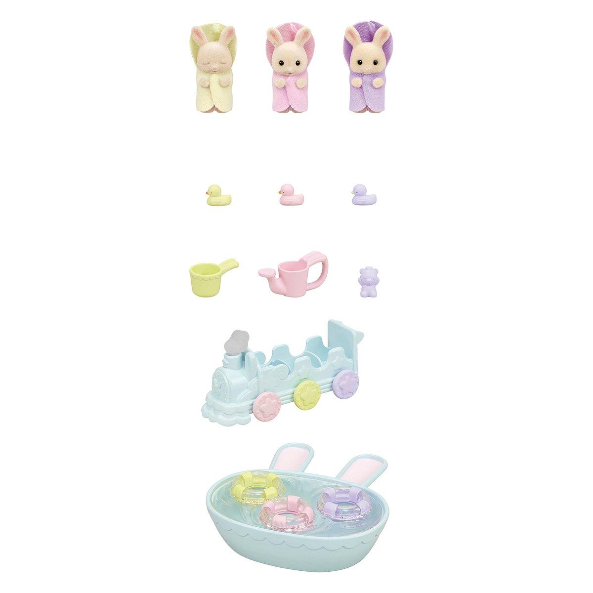 Sylvanian Families-Triplets Baby Bathtime Set