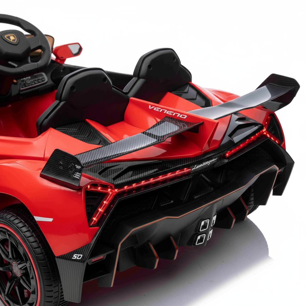 All 4 Kids Licensed Lamborghini Veneno Roadster Electrical Ride on Car - Red