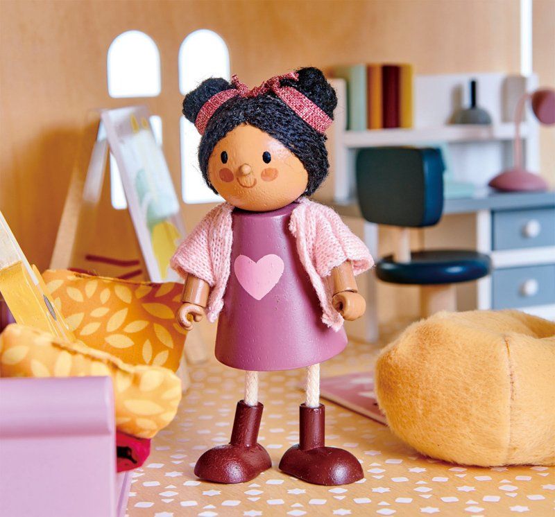 Tender Leaf Toys Doll Ayana with Flexible Limbs & Her Cat