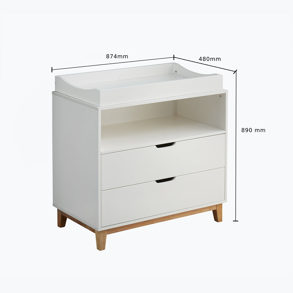 JOY BABY Aurora 2 Drawers Chest of Draw with Change Table