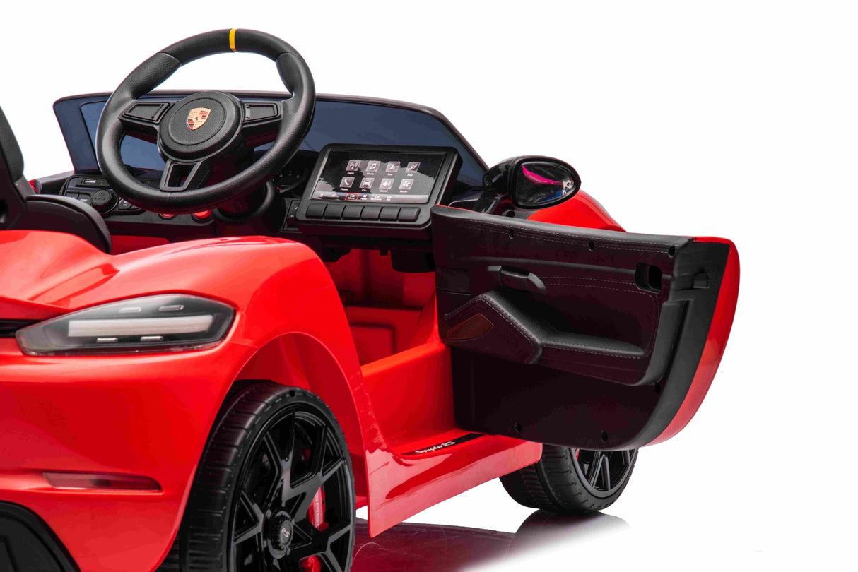 ALL 4 KIDS Licensed Porsche 718 Spyder Kids Electric Ride-On Car