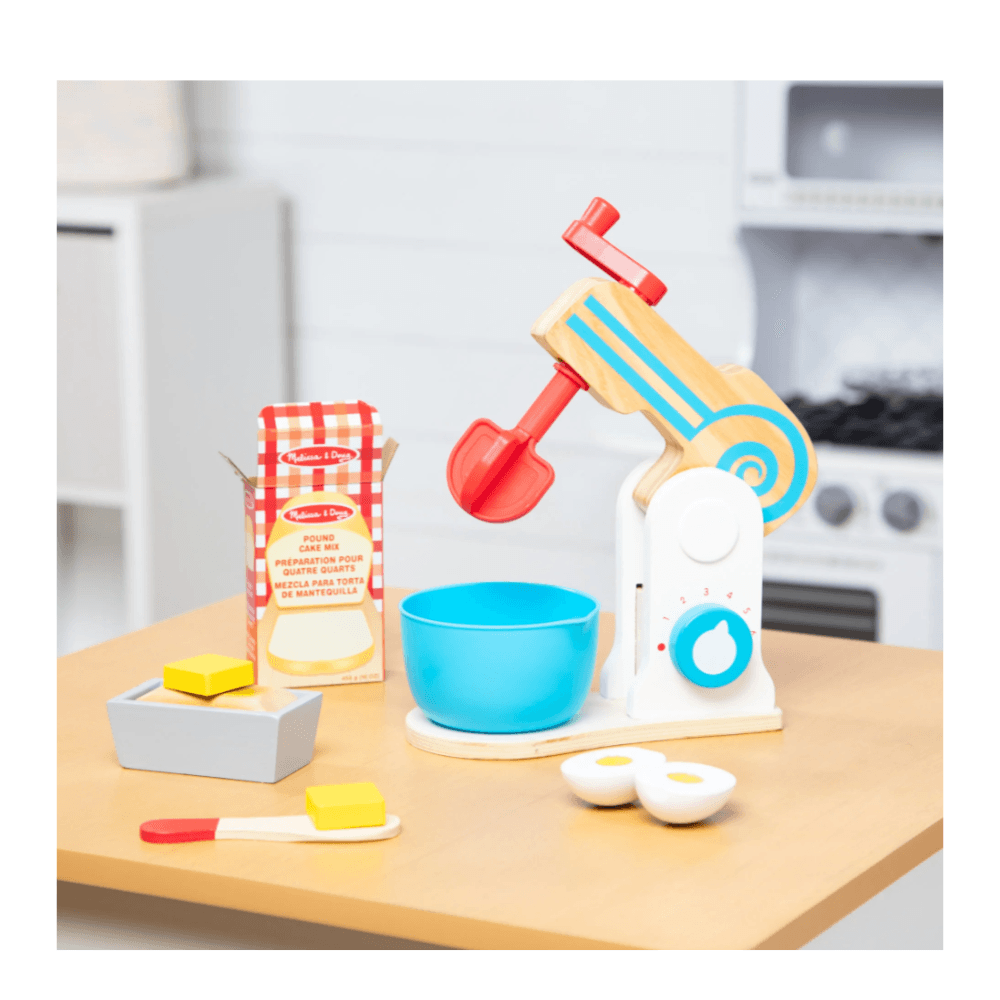 Melissa & Doug Wooden Make-A-Cake Mixer Set