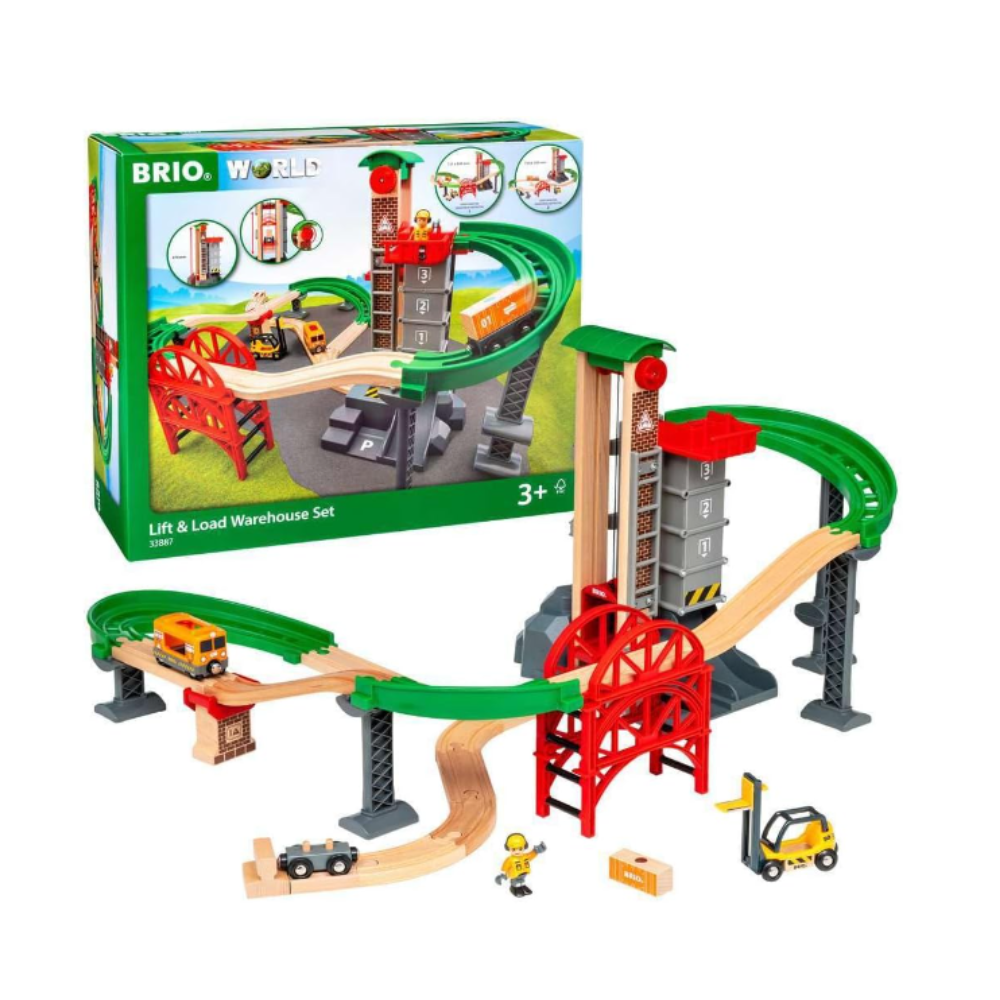 BRIO Lift and Load Warehouse Set 32 pieces