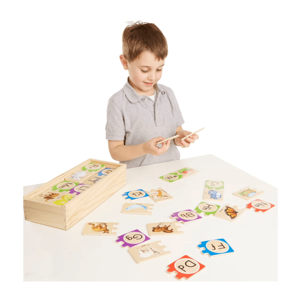 Melissa & Doug Alphabet Wooden Puzzle Cards