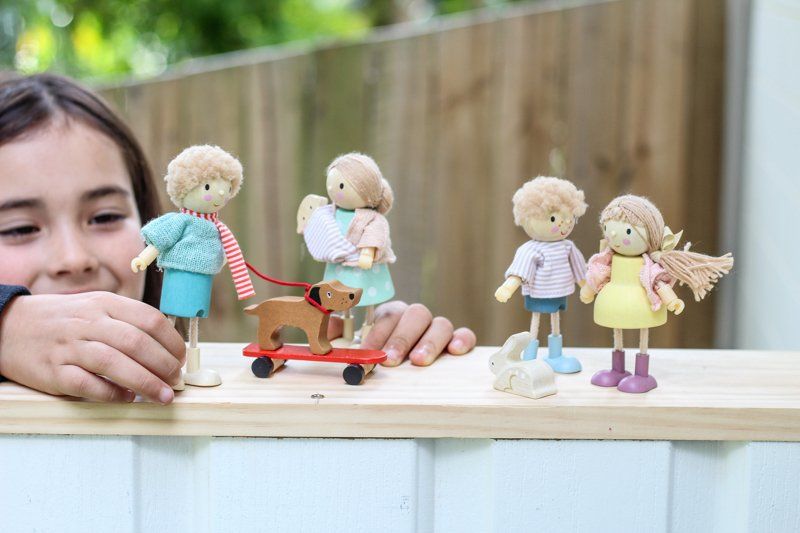 Tender Leaf Toys Doll Amy with Flexible Limbs & Her Rabbit
