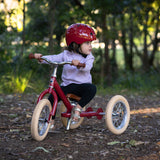 Trybike 2 in 1 Steel Balance Bike and Tricycle - Vintage Red